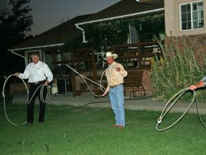 Roping lessons in the evening