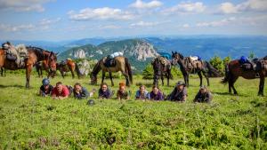 Horseback riding tour in Carpathians.