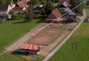 Our riding stable seen from the air
