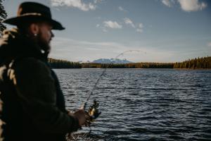 Fishing at Sherwood Lake